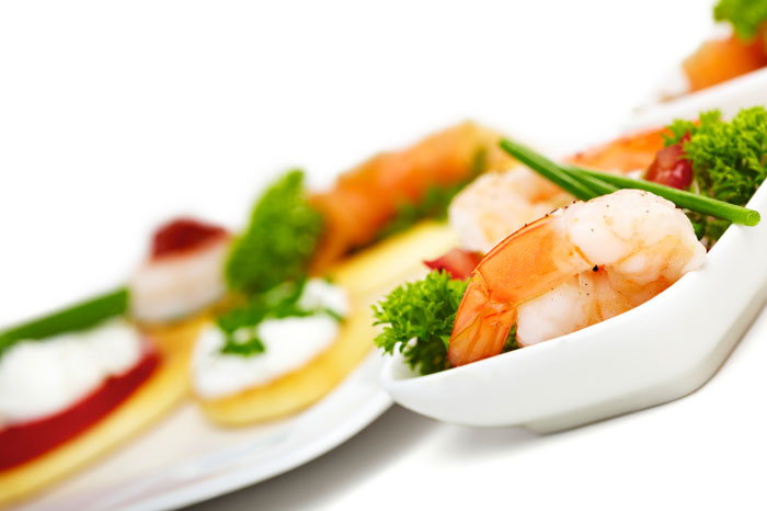 Garnished appetizer